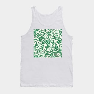 Green Pattern Tank Top